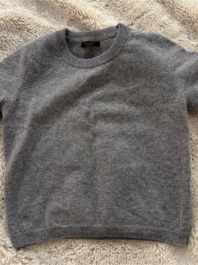 Massimo Dutti Gray Short-Sleeve Top